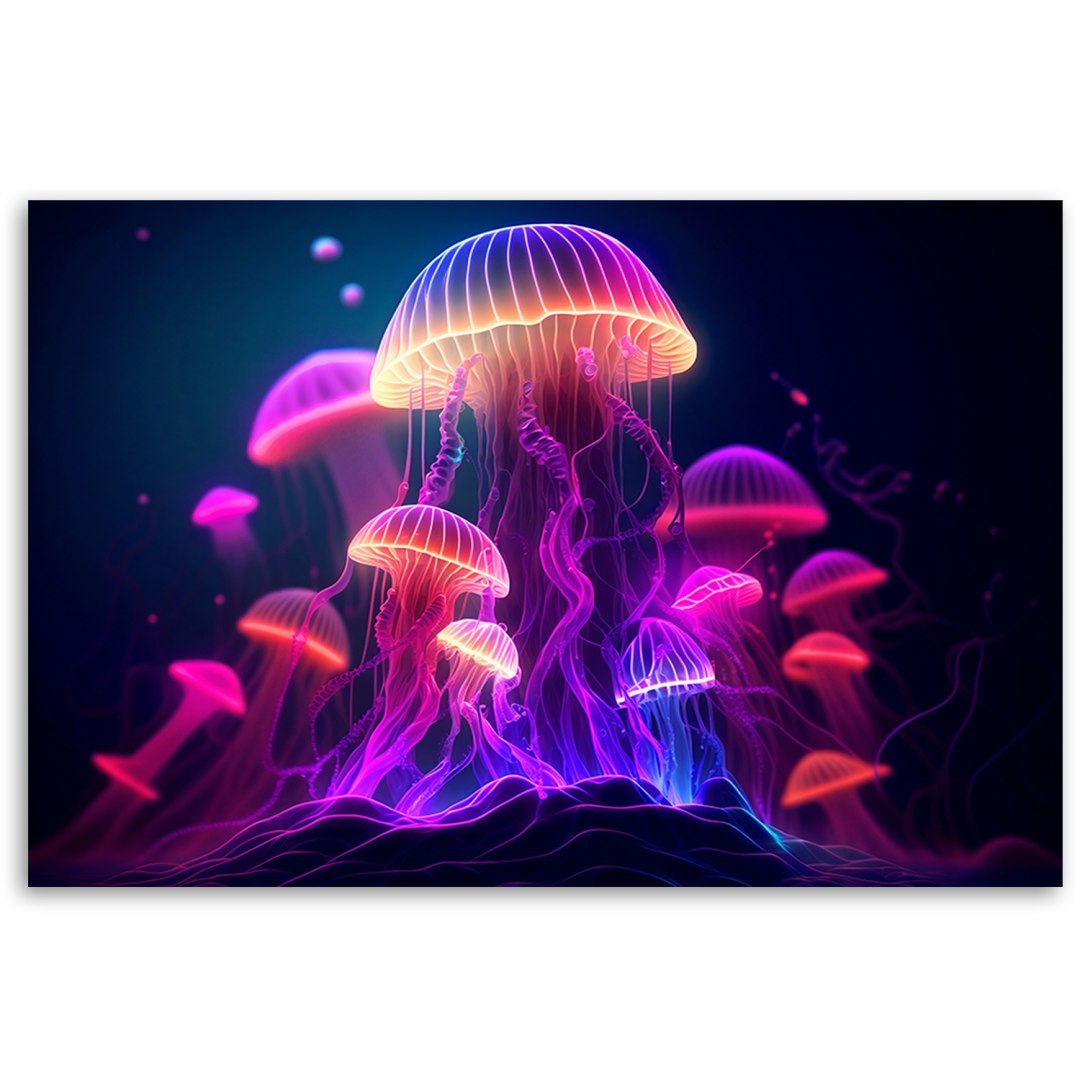 Emaga Obraz na płótnie, Neonowa abstrakcja - 120x80